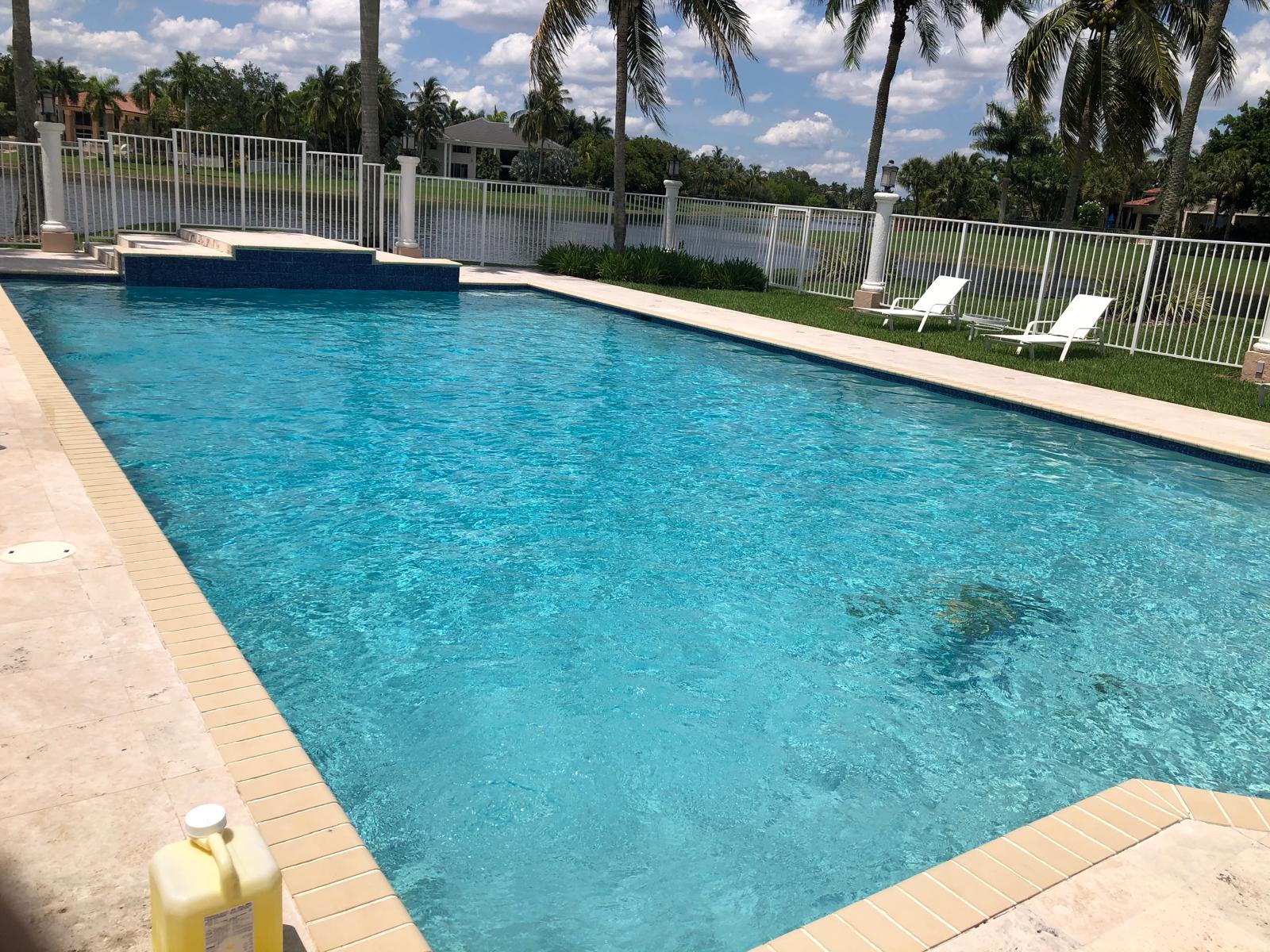 Large commercial pool with clean clear water